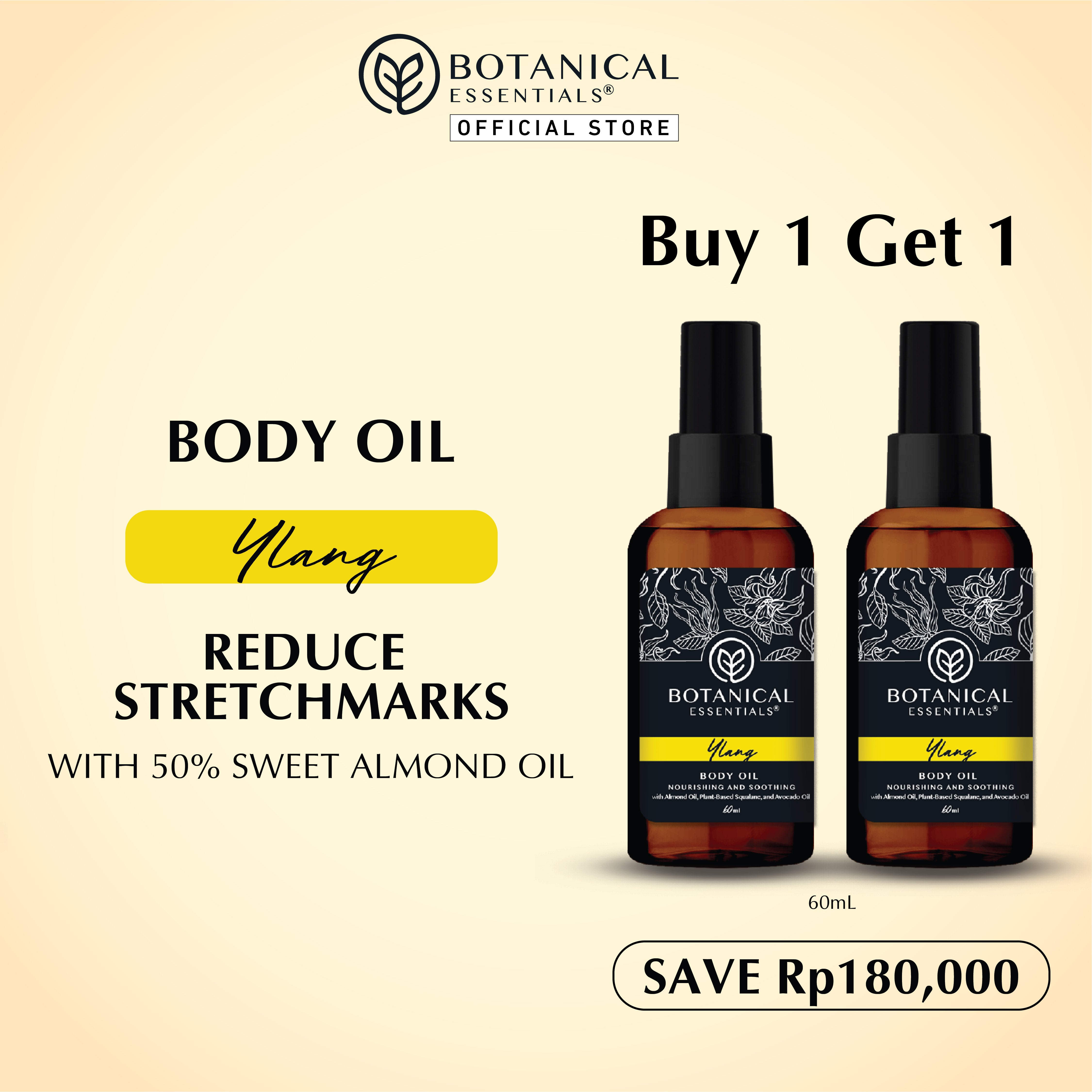 [BUY 1 GET 1] Botanical Essentials - Ultra Nourishing Body Oil YLANG 60ml