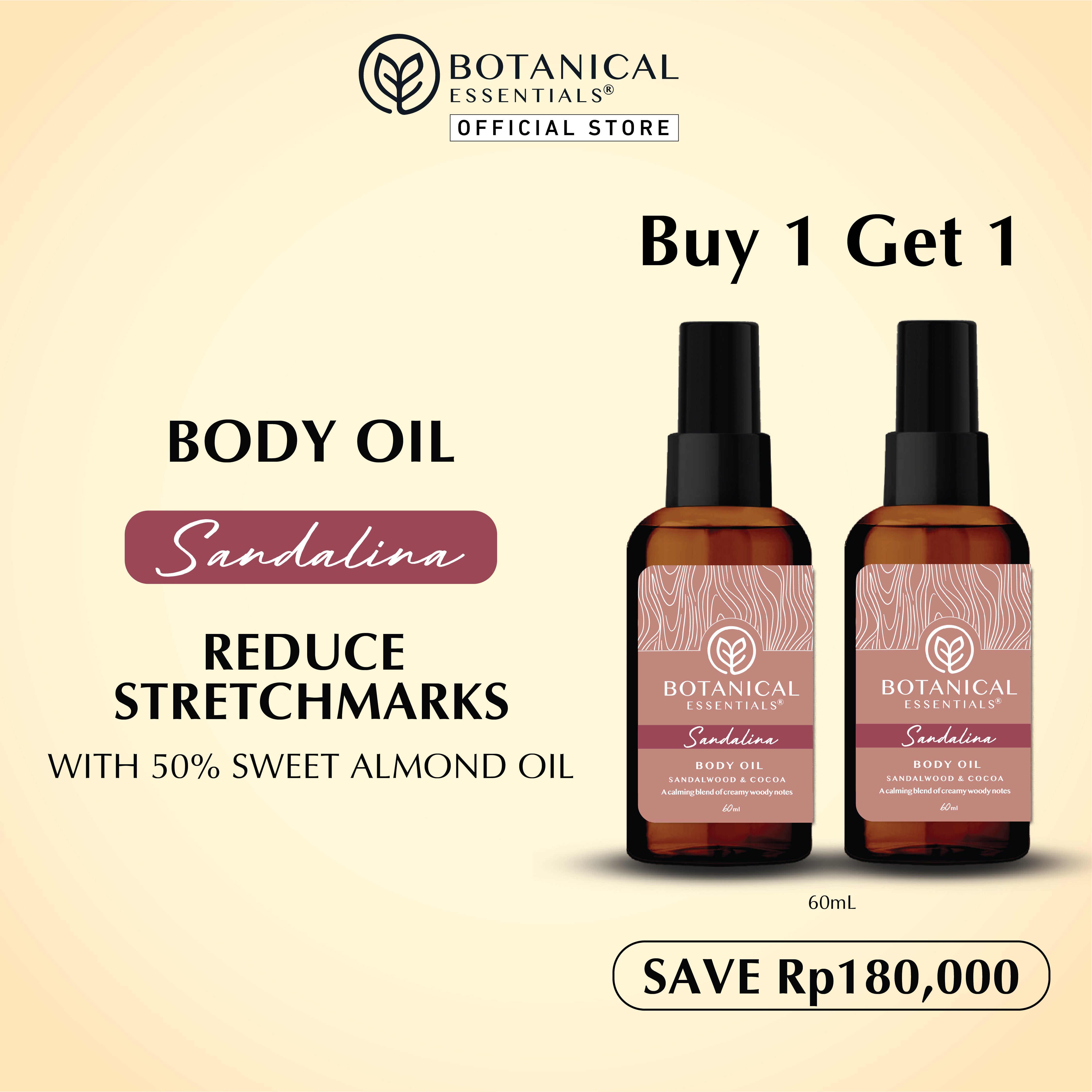 [BUY 1 GET 1] Botanical Essentials - Ultra Nourishing Body Oil SANDALINA 60ml