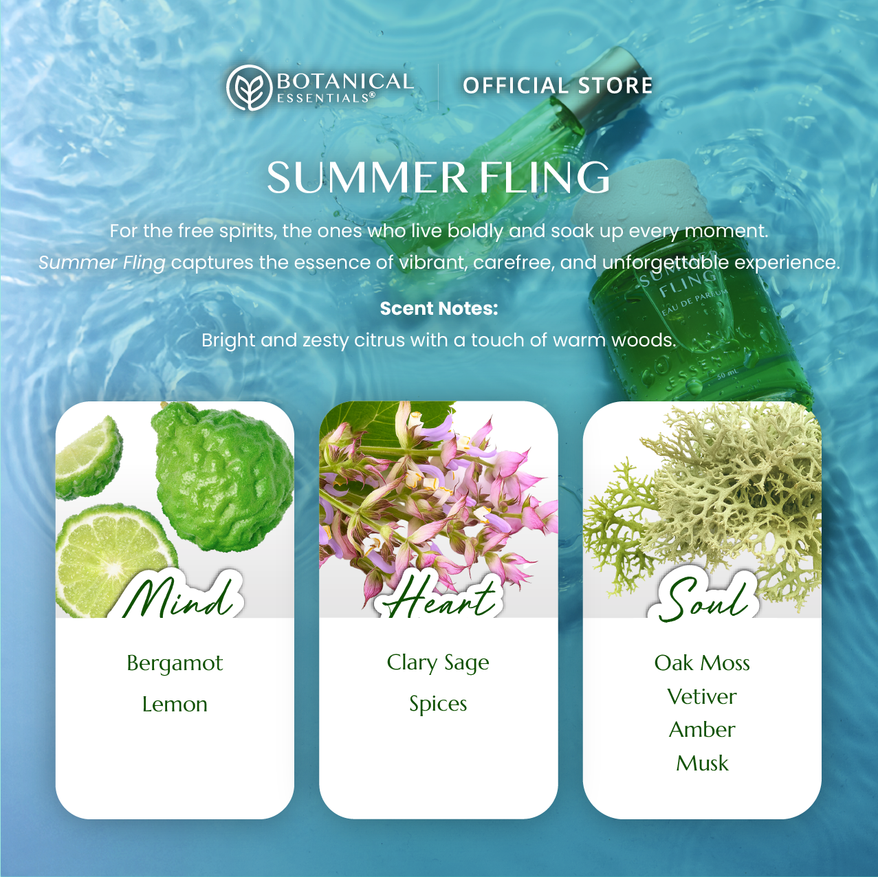 [REFILL ONLY] Botanical Essentials - Eau De Parfum Summer Fling 15ml